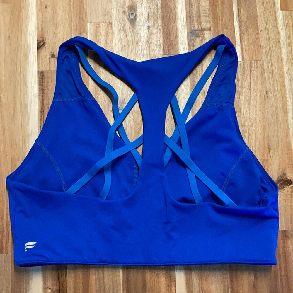 Fabletics size large bright blue sports bra